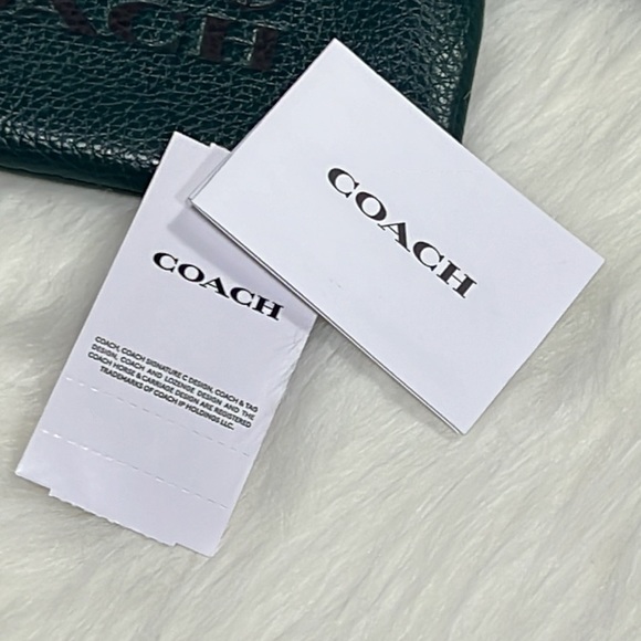 Coach Embossed Pebble Leather Horse & Carriage Corner Zip Wristlet - Picture 7 of 10